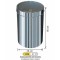 Arı Metal 57 lt Dokunmatik Çöp Kovası 35x60 cm