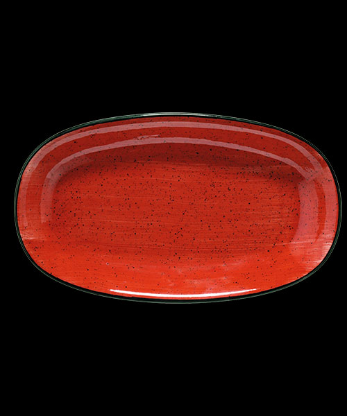 Bonna Gourmet Kırmızı 15 cm Oval Kayık Tabak