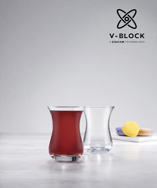 Paşabahçe Aida Çay Bardağı v-Block 6´lı